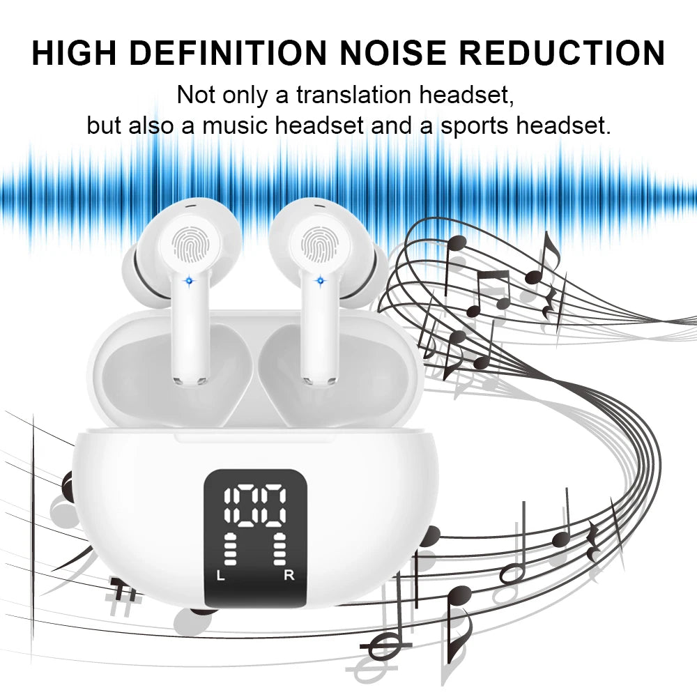 2 in 1 Wireless Translator Earbuds M10 Smart Translation 150 Language Translator Device TWS Earphones Headphones
