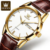 OLEVS 6629 Wholesale Factory Custom Relojes Fashion Design Business Woman Leather Classic Mechanical Watch Men Watch