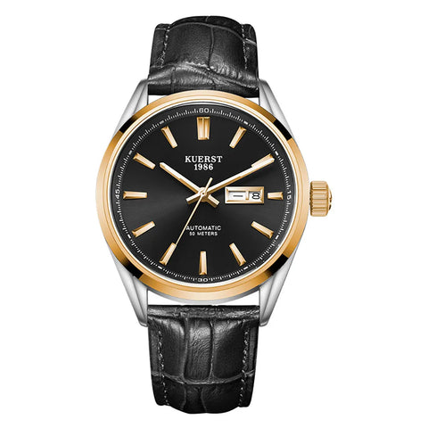Unique Design Men Watch Automatic Mechanical Power Reserve Luxury Leather Stainless Steel Waterproof Fashion Business Watches