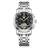 Luxury Designer 6006A Stainless Steel Wrist Men Watch Tourbillon Movement Automatic Mechanical Date Watch