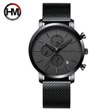 Hannah 109 Men Watch Business Style Stainless Steel Fashion Waterproof Sports Quartz Wristwatch Relogio Masculino for Boy