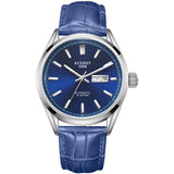 Unique Design Men Watch Automatic Mechanical Power Reserve Luxury Leather Stainless Steel Waterproof Fashion Business Watches