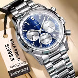 POEDAGAR Luxury Sports Watch for Man Waterproof Luminous Date Chronograph Men Watch Leather Quartz Men's Watches Clock Reloj 921