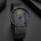 reloj hombre Mens Fashion Ultra Thin Minimalist Watches Men Business Stainless Steel Mesh Belt Quartz Watch relogio masculino