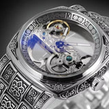 FORSINING Tourbillon Man Watch Luxury Retro Skeleton Mechanical Men Watch Clock Stainless Steel Male Automatic Wrist Watches