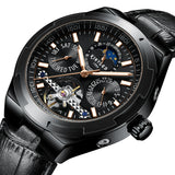 J065 Mano New Design Automatic Watches Men Watch Para Hombre Watches Genuine Leather Men Wrist Glass Mechanical Alloy 16