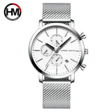 Hannah 109 Men Watch Business Style Stainless Steel Fashion Waterproof Sports Quartz Wristwatch Relogio Masculino for Boy