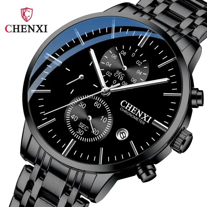 CHENXI 971 New Fashion Men Watch Top Luxury Sport Waterproof Quartz Wristwatch Chronograph Date Male Clock