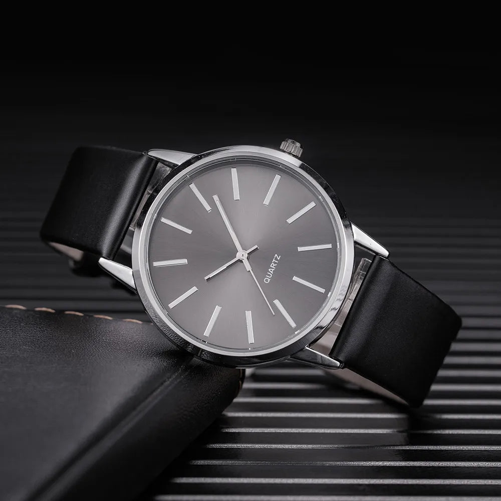2025 Men Watches Top Brand Luxury Brown Leather Band Quartz Wristwatch Men's Casual Simple Watch Wrist Male Clock Reloj Hombre