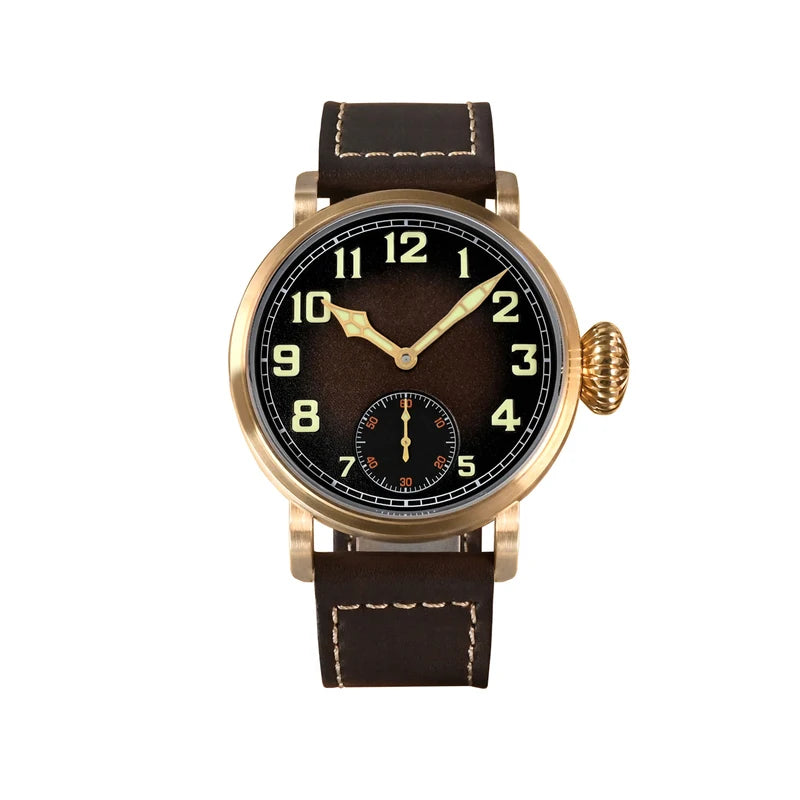 45mm CuSn8 Bronze Men Watch YN55A Automatic Mechanical Vintage Simple Style Sapphire Waterproof 10Bar