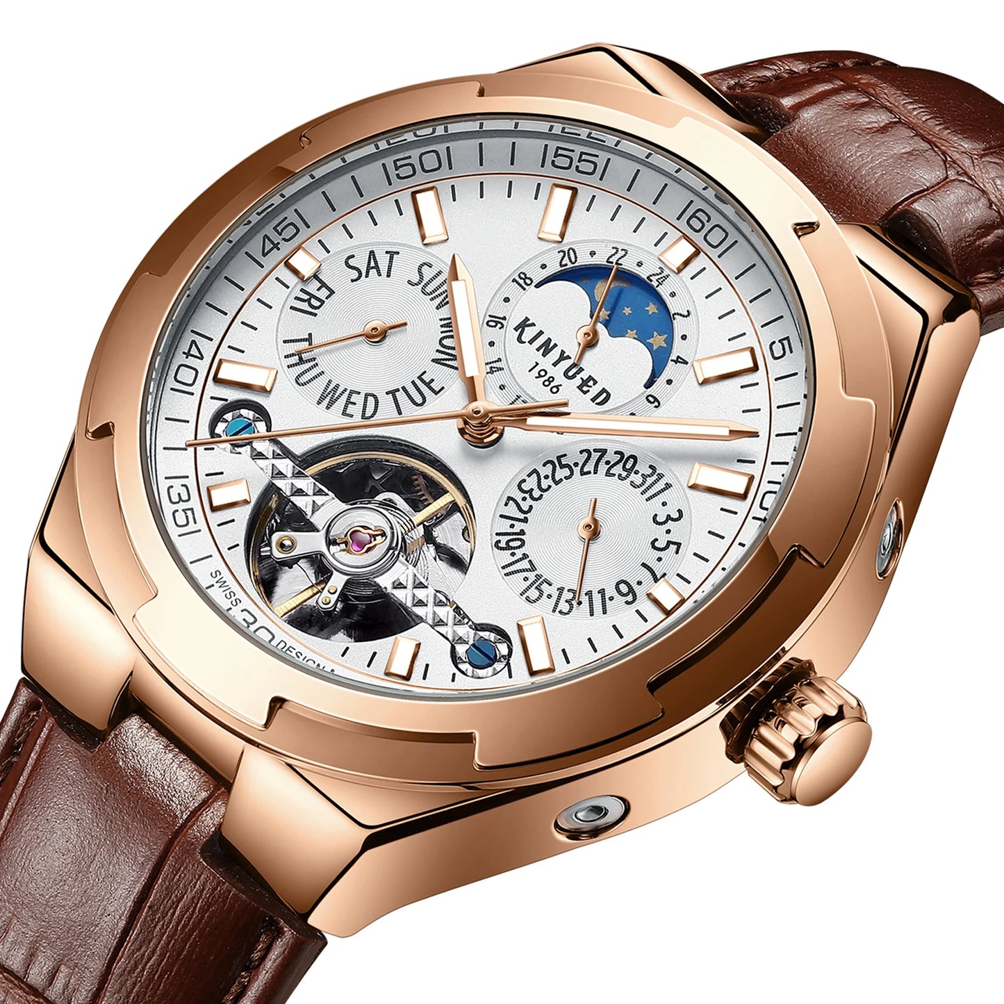 J065 Mano Automatic Watch - Genuine Leather Mechanical