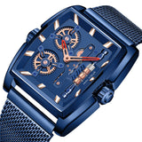 Latest Mini Focus MF0322G Creative Design Men Watch Barrel Case Brown Mesh Stainless Steel Band Waterproof Quartz Watches