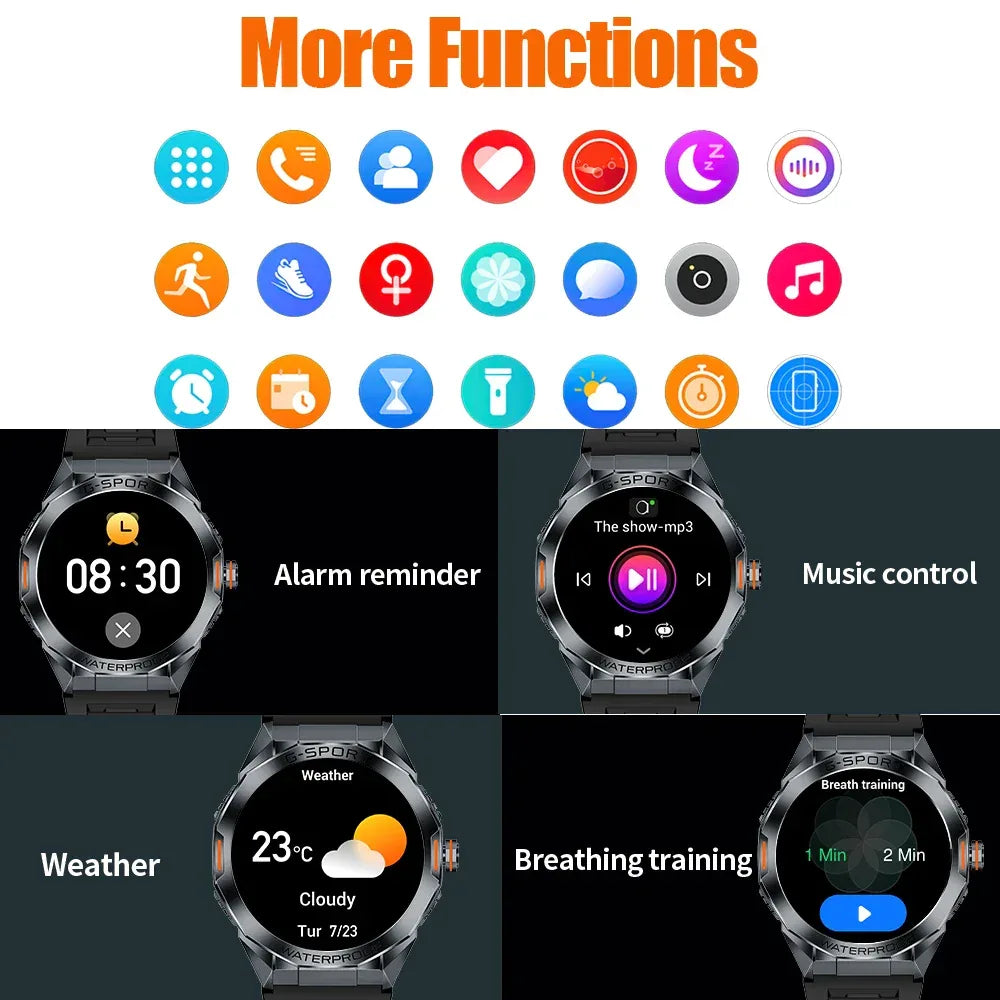 SENBONO H89 New Smartwatch Men HD Big Screen BT Calls Water Proof 350mAh Big Battery Men Sports Fitness Tracking Smart Watch - Wear444