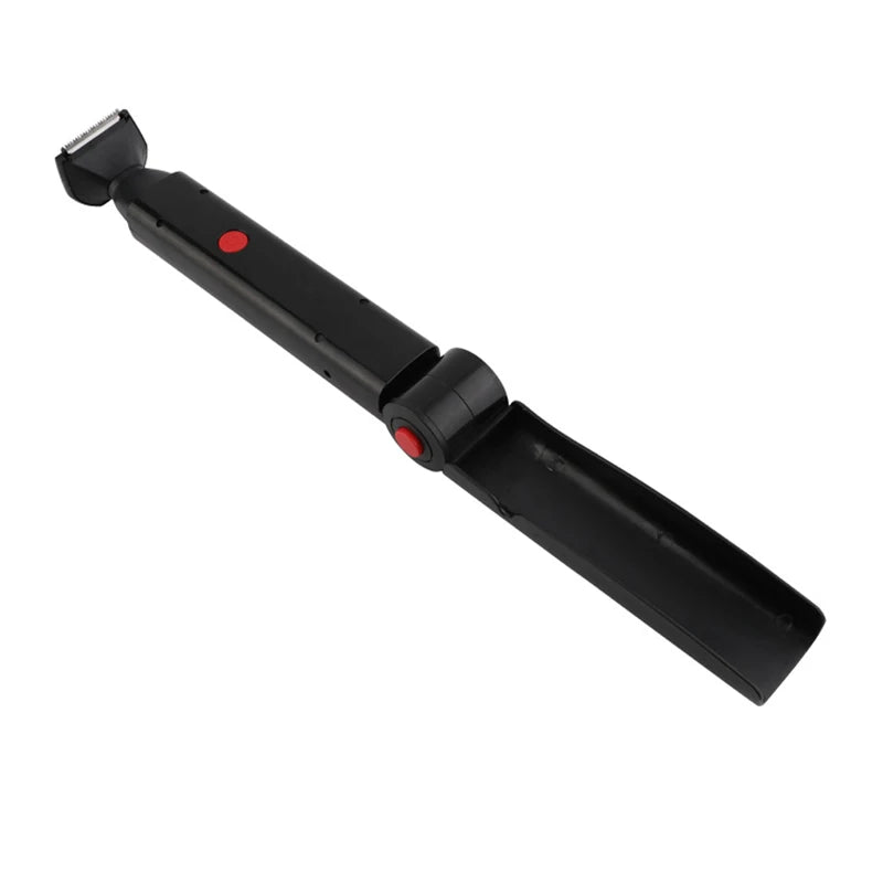 Electric Back Hair Shaver Trimmer Machine Long Handle USB Folding Double Sided Back Body Hair Leg Removal Tool