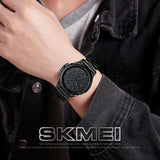 SKMEI Fashion Men Watches Top Brand Luxury Quartz Watch Casual Classic Black Full Steel Wristwatch for Male Relogio Masculino