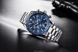 BENYAR Men Watch Top Brand Stainless Steel Band Luxury Business Sport Chronograph Quartz Wristwatch Men Clock