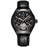 J065 Mano New Design Automatic Watches Men Watch Para Hombre Watches Genuine Leather Men Wrist Glass Mechanical Alloy 16