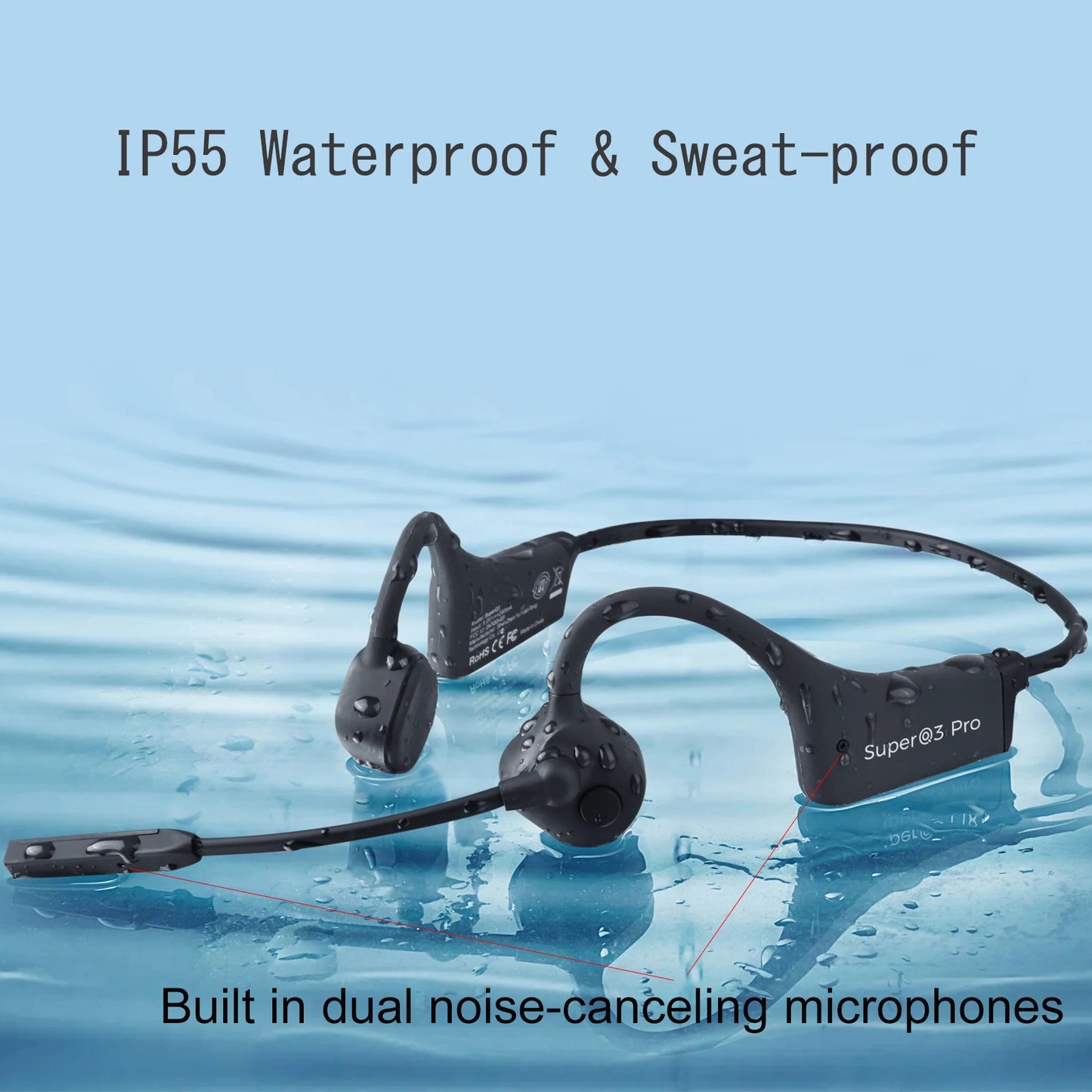 2025 Latest Take Care of Hearing IPX-5 V5.2 PC 8 Hour Wireless AI Earphones  Headphones Headset for Outdoor  Sports