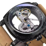 FORSINING Tourbillon Man Watch Luxury Retro Skeleton Mechanical Men Watch Clock Stainless Steel Male Automatic Wrist Watches