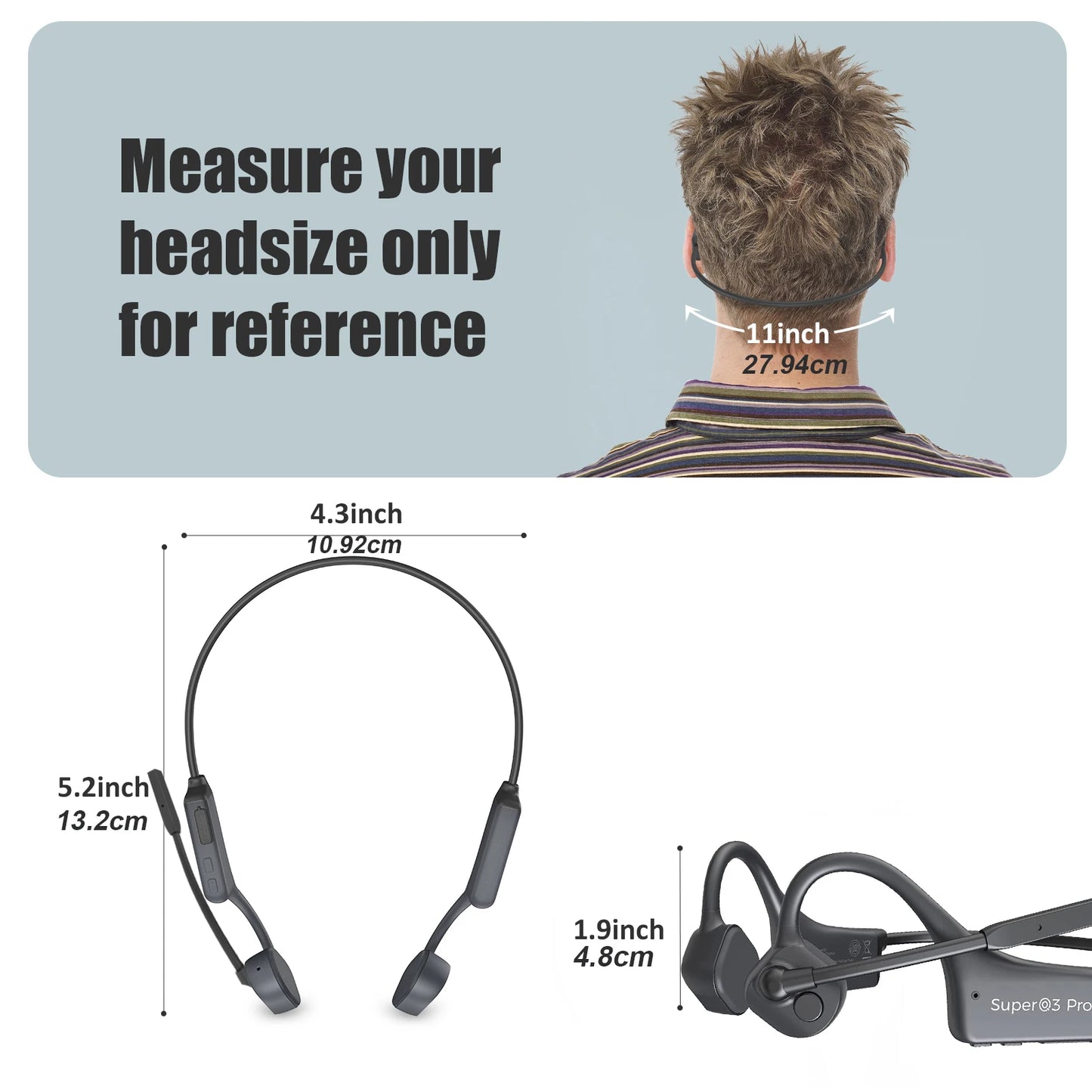 2025 Latest Take Care of Hearing IPX-5 V5.2 PC 8 Hour Wireless AI Earphones  Headphones Headset for Outdoor  Sports