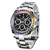 Ice Blue PAGANI DESIGN 1644 Men Watch Quartz Chronograph Waterproof  VK63 AR Sapphire Wristwatch