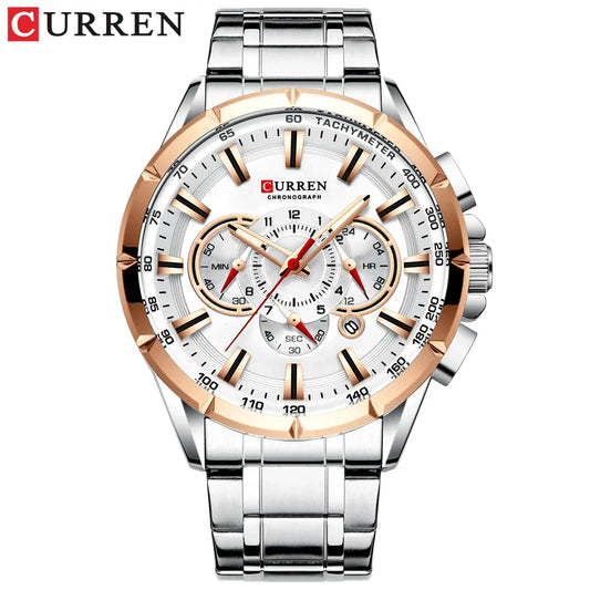 CURREN Military Chronograph Watch — Stainless Steel, Quartz — additional product photo 2 — Wear444