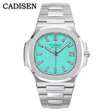 CADISEN 2024 New Design NH35A Movement Men Watch Mechanical Watch Male 100M Waterproof Automatic Sapphire Wrist Watch Blue Clock