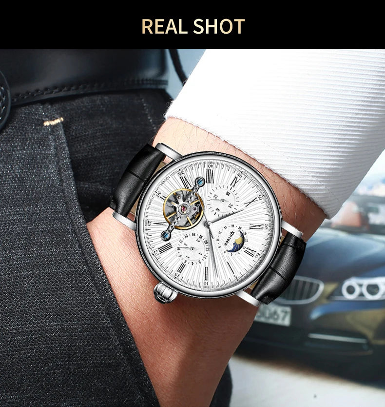 Luxury Tourbillon Automatic Watch - Waterproof Luminous Mechanical