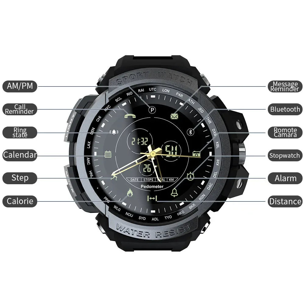 MK28 intelligent sports watch men's mountaineering Bluetooth watch outdoor step counting Bluetooth 4.0. - Wear444