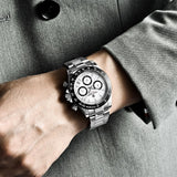 Ice Blue PAGANI DESIGN 1644 Men Watch Quartz Chronograph Waterproof  VK63 AR Sapphire Wristwatch