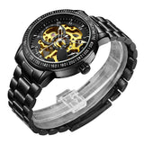 Luxury Brand Classic Skeleton Automatic Watch for Mens Black White Cheap Mechanical Wrist Men Watch Oem Customised