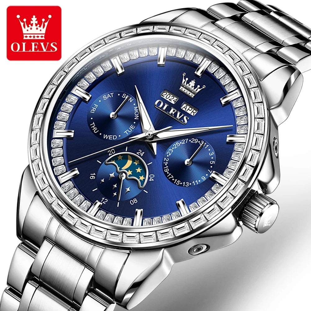 OLEVS 6695 Watch Design Fashion Business Dress Men Watch Brand Luxury Stainless Steel Automatic Mechanical Waterproof SmartWatch