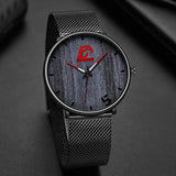 reloj hombre Mens Fashion Ultra Thin Minimalist Watches Men Business Stainless Steel Mesh Belt Quartz Watch relogio masculino
