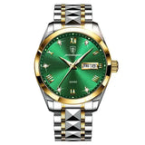 New POEDAGAR 985 Top Brand Luxury Green Dial Men Watch Waterproof Luminous Date Clock Mechanical Watch for Men Quartz Wristwatch