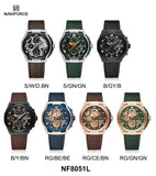 NAVIFORCE 8051 New Arrive High Quality Luxury Classics Men Watch Silicone Strap Waterproof Male Quartz Wrist Watch Sport Clock