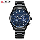 CURREN 8446 New Arrival 44mm Dial Gold Men Watch Stainless Steel Waterproof Multifunction Quartz Watches Mens Date Wristwatches