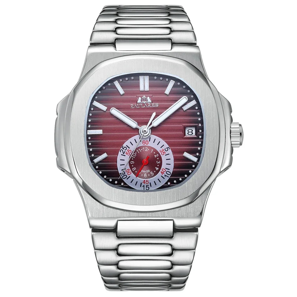 Paulareis Automatic Mechanical Watch - Luminous Stainless Steel