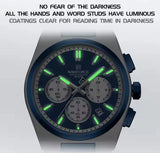 NAVIFORCE Trend Silver Blue Stainless Steel Couple Quartz Watches Calendar Chronograph for Lovers Waterproof Fashion Men Watch