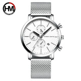 Hannah 109 Men Watch Business Style Stainless Steel Fashion Waterproof Sports Quartz Wristwatch Relogio Masculino for Boy