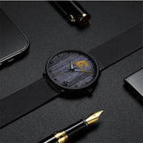 reloj hombre Mens Fashion Ultra Thin Minimalist Watches Men Business Stainless Steel Mesh Belt Quartz Watch relogio masculino
