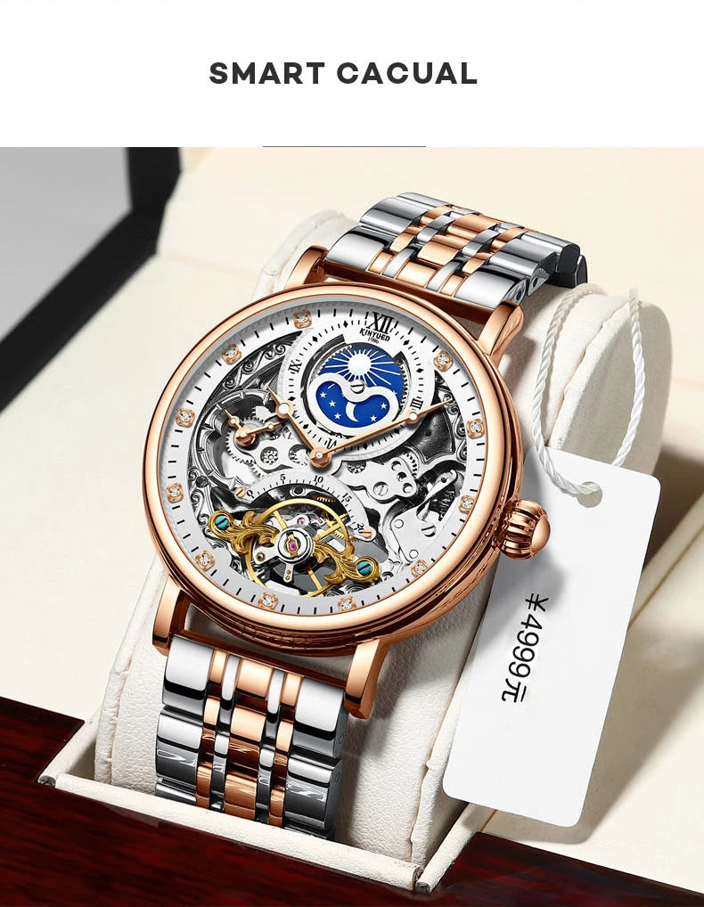 Men Watch Tourbillon Mechanical Movement Men's Fashion Business Wristwatch Classic Fashion Luxury Watch