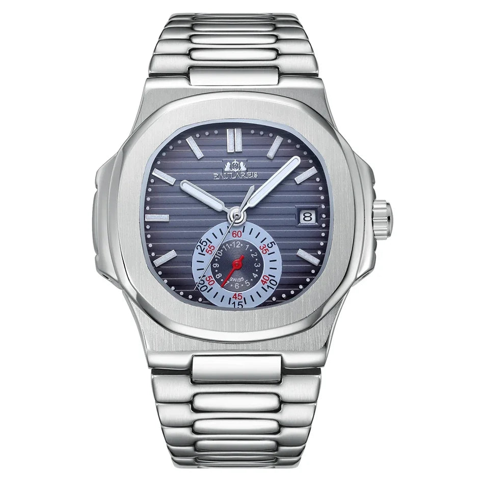 Paulareis Automatic Mechanical Watch - Luminous Stainless Steel