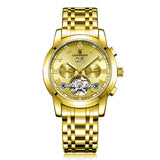 Luxury Designer 6006A Stainless Steel Wrist Men Watch Tourbillon Movement Automatic Mechanical Date Watch