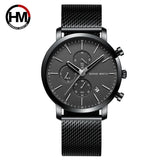 Hannah 109 Men Watch Business Style Stainless Steel Fashion Waterproof Sports Quartz Wristwatch Relogio Masculino for Boy