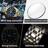 POEDAGAR 962 New Luxury Sport Wrist Watch for Man Waterproof Luminous Date Men Watch Quartz Stainless Steel Men's Watches Male