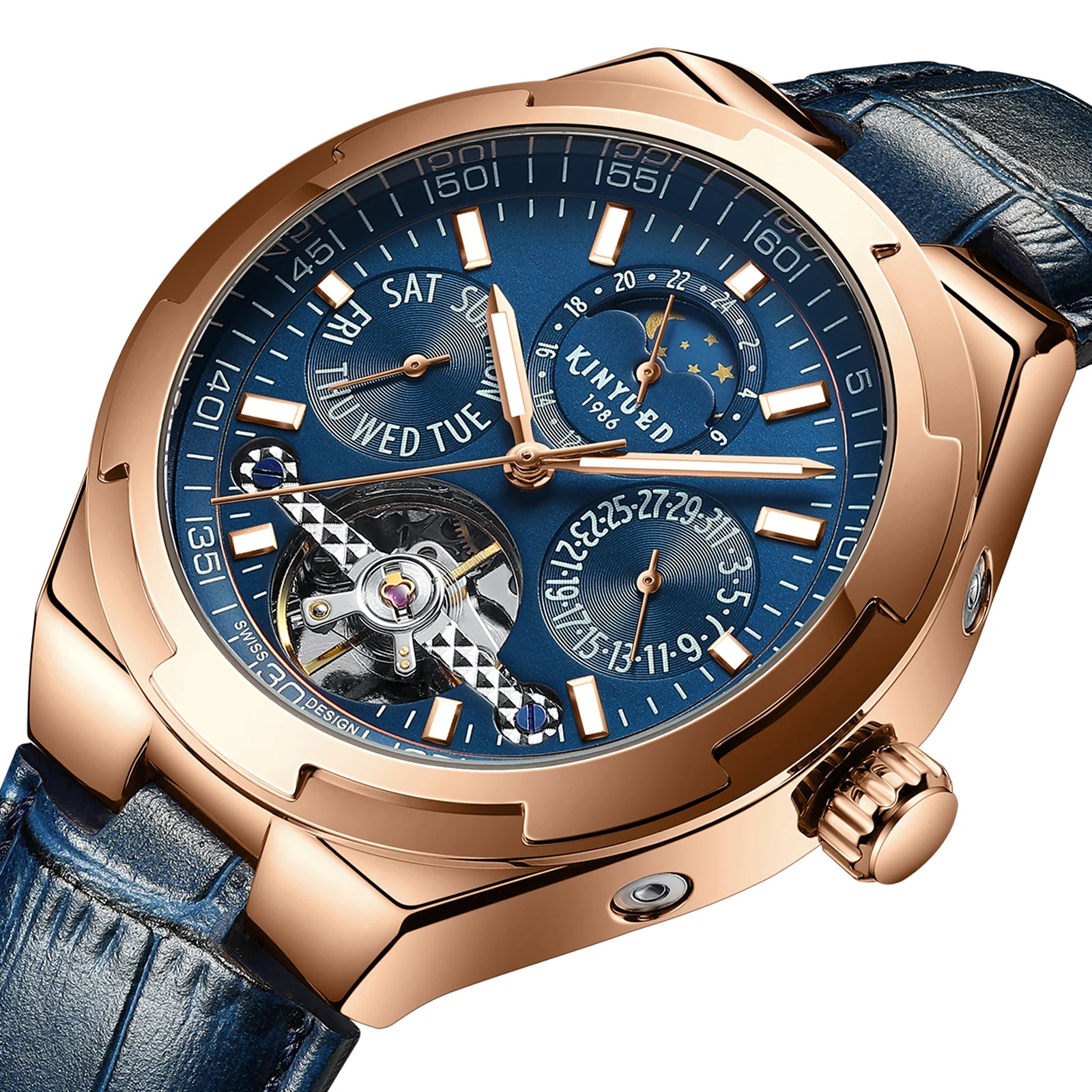 J065 Mano New Design Automatic Watches Men Watch Para Hombre Watches Genuine Leather Men Wrist Glass Mechanical Alloy 16