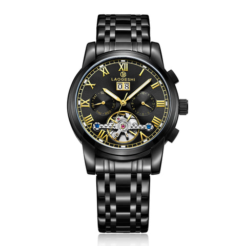 Luxury Designer 6006A Stainless Steel Wrist Men Watch Tourbillon Movement Automatic Mechanical Date Watch