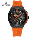 NAVIFORCE 8051 New Arrive High Quality Luxury Classics Men Watch Silicone Strap Waterproof Male Quartz Wrist Watch Sport Clock
