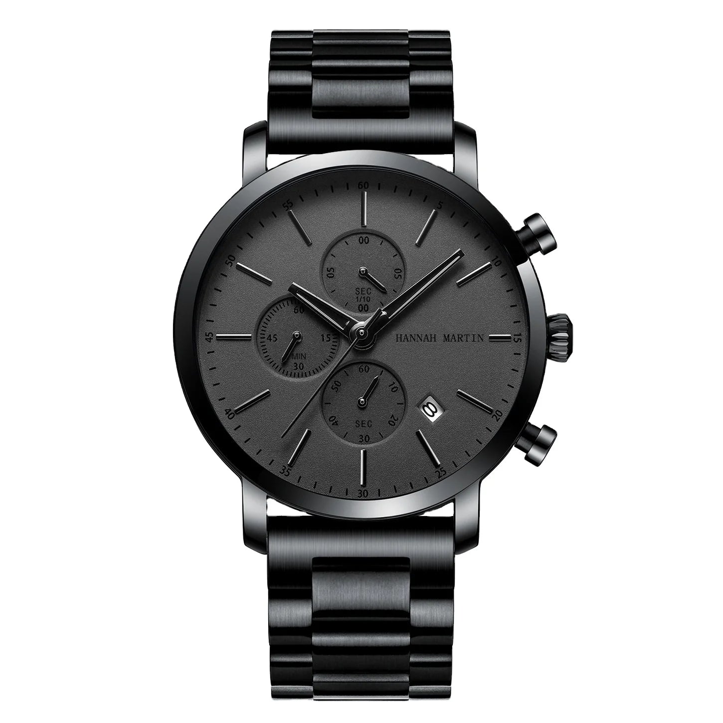 Hannah 109 Men Watch Business Style Stainless Steel Fashion Waterproof Sports Quartz Wristwatch Relogio Masculino for Boy