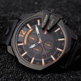 Mens Watches Top Brand Luxury Gold Leather Quartz Watch Men Curren Casual Male Wrist Watch Military Relogio Masculino Dropship